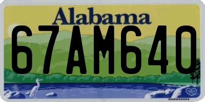 AL license plate 67AM640