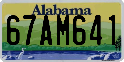 AL license plate 67AM641