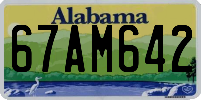 AL license plate 67AM642