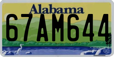AL license plate 67AM644