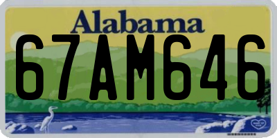 AL license plate 67AM646