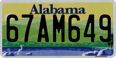 AL license plate 67AM649