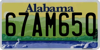 AL license plate 67AM650