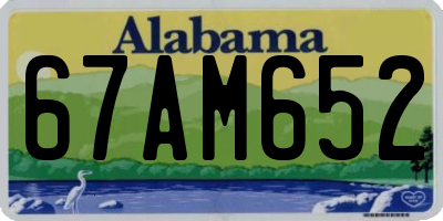 AL license plate 67AM652