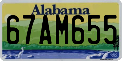AL license plate 67AM655