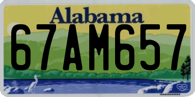 AL license plate 67AM657