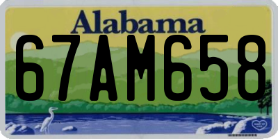 AL license plate 67AM658
