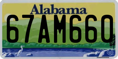 AL license plate 67AM660