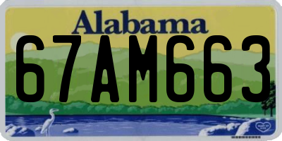 AL license plate 67AM663