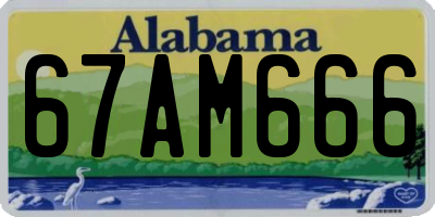 AL license plate 67AM666