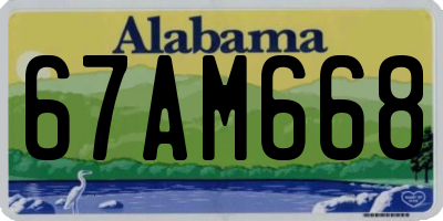 AL license plate 67AM668