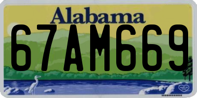 AL license plate 67AM669