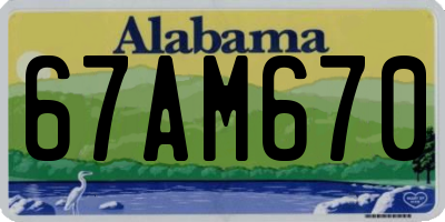 AL license plate 67AM670