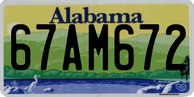 AL license plate 67AM672