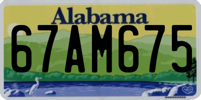 AL license plate 67AM675
