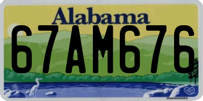 AL license plate 67AM676