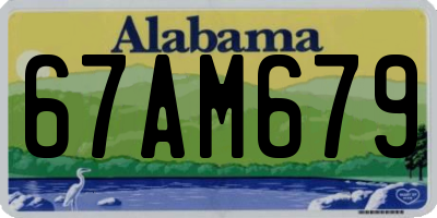 AL license plate 67AM679