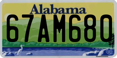AL license plate 67AM680