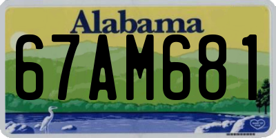 AL license plate 67AM681
