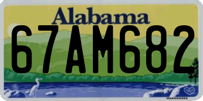 AL license plate 67AM682