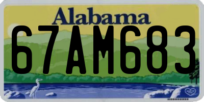 AL license plate 67AM683