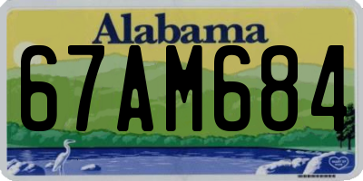 AL license plate 67AM684