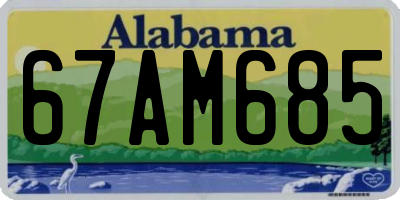 AL license plate 67AM685