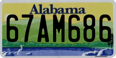 AL license plate 67AM686