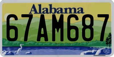AL license plate 67AM687