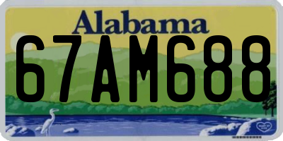 AL license plate 67AM688