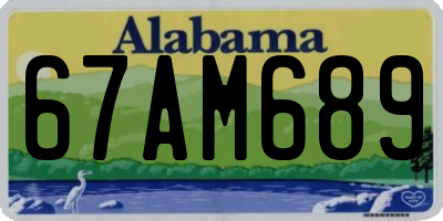 AL license plate 67AM689