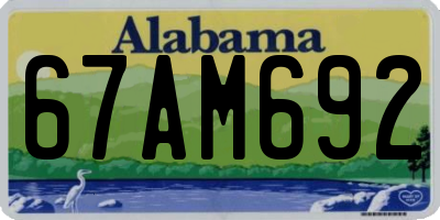 AL license plate 67AM692