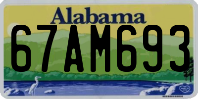 AL license plate 67AM693
