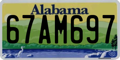 AL license plate 67AM697