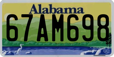 AL license plate 67AM698