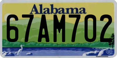 AL license plate 67AM702