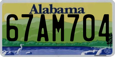 AL license plate 67AM704