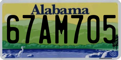 AL license plate 67AM705