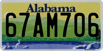 AL license plate 67AM706