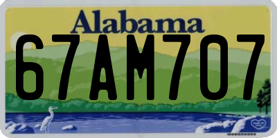 AL license plate 67AM707