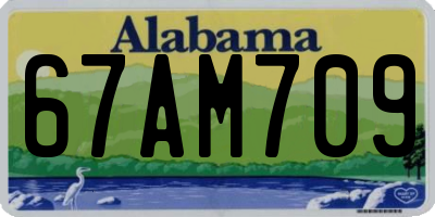AL license plate 67AM709