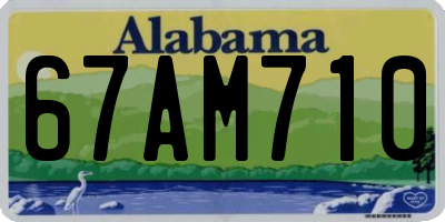 AL license plate 67AM710