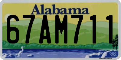 AL license plate 67AM711