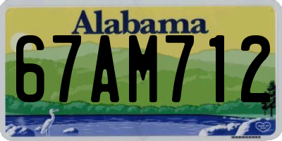 AL license plate 67AM712