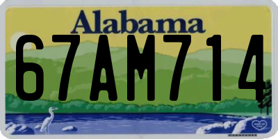 AL license plate 67AM714