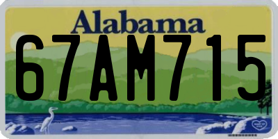 AL license plate 67AM715