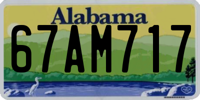 AL license plate 67AM717