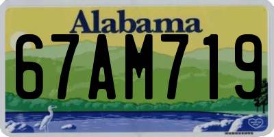 AL license plate 67AM719