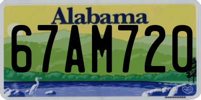 AL license plate 67AM720