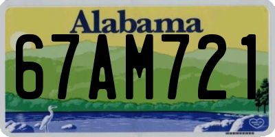 AL license plate 67AM721